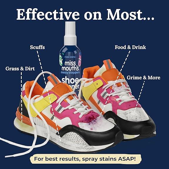 Miss Mouth's Messy Steppers Shoe Cleaner Kit - Footwear Cleaner from the makers of Miss Mouth's Messy Eater Stain Treater