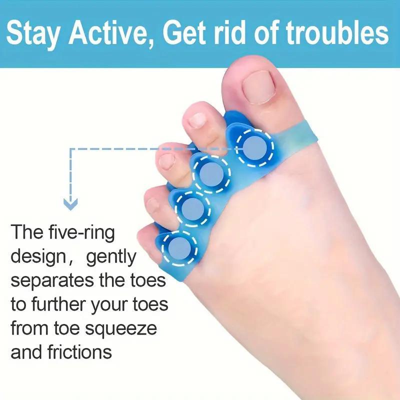 Soft Gel Toe Separators, 1 Pair Big Toe Spacers, Toe Cushion Pads for Daily Use, Foot Care Product for Adult & Kids