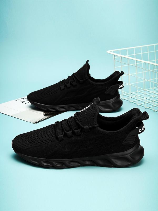 Men's Minimalist Lace Up Low Top Mesh Sneakers, Casual Breathable Comfortable Sports Running Shoes, Men Sneakers, All-match Basic Shoes for Daily Wear