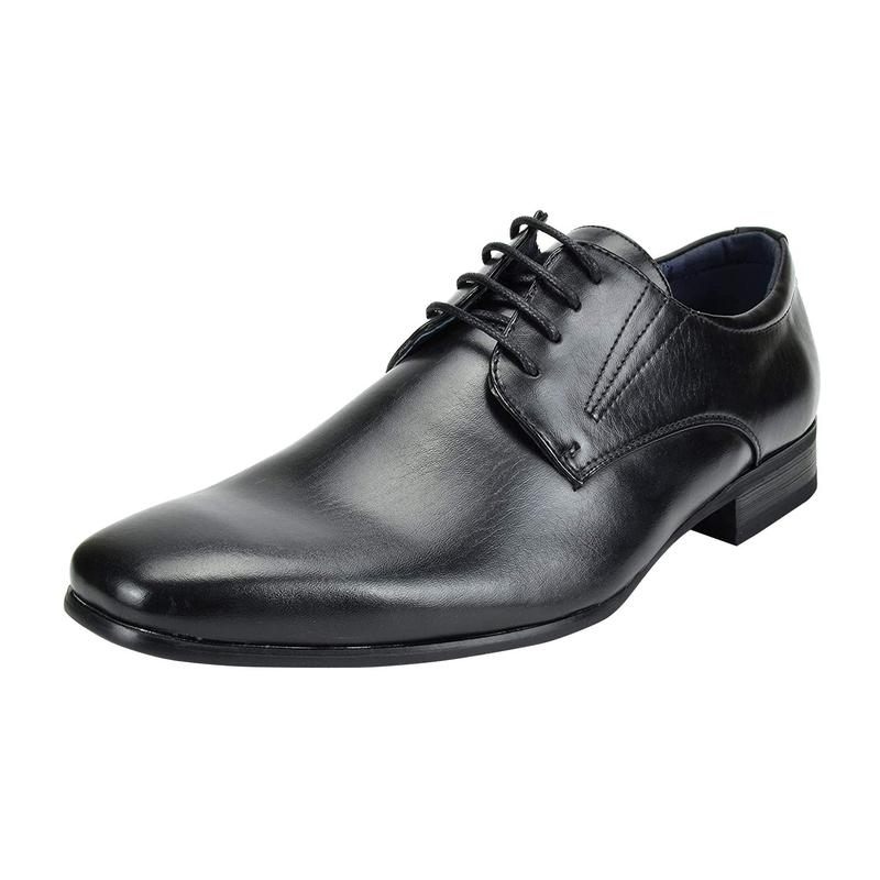 Bruno Marc Men's Retro Vegan Leather Oxford Shoes with Square Toe