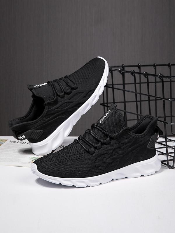 Men's Minimalist Lace Up Low Top Mesh Sneakers, Casual Breathable Comfortable Sports Running Shoes, Men Sneakers, All-match Basic Shoes for Daily Wear