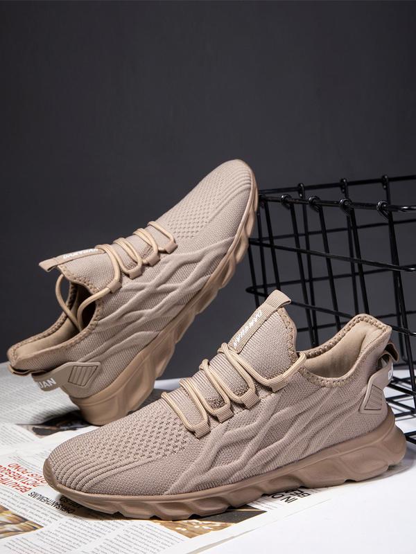 Men's Minimalist Lace Up Low Top Mesh Sneakers, Casual Breathable Comfortable Sports Running Shoes, Men Sneakers, All-match Basic Shoes for Daily Wear