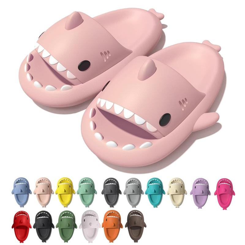 Cloud-Like Shark Slides - Cushioned Open-Toe Sandals with Novelty Pillow Design, Soft Plush Upper, Anti-Slip Sole for Men's Comfortable Walking Experience