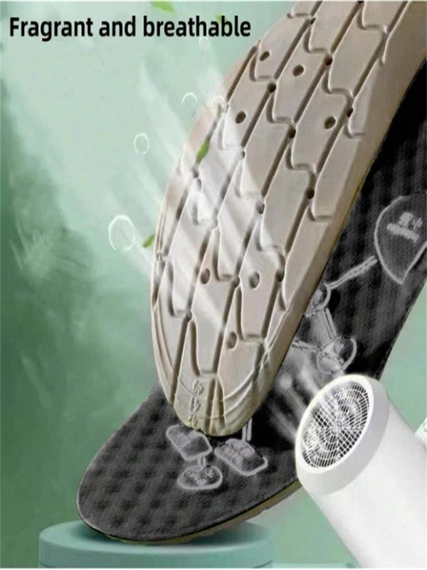 Foot Massage Insoles, Wormwood Fragrance Anti-odor Foot Insoles, Breathable & Fragrant Foot Cushion, Shoe Insoles for Men & Women