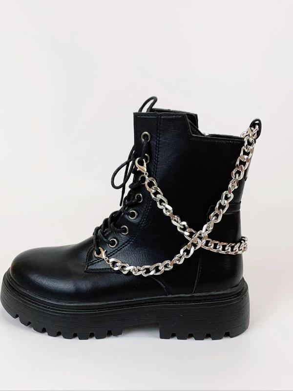 Punk Style Chain Design Shoes Decorations, Fashionable Shoes Accessories for Women & Men, Trendy All-match & Exquisite Shoes Decorations for Birthday Gift