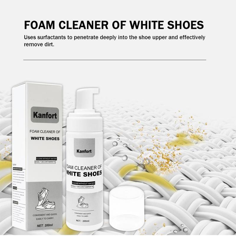 Professional White Shoes Cleaner Foam - Effortless Cleaning For Spotless Sneakers - Gentle On All Shoe Materials - For Tennis Shoes, Running Shoes, Casual Sneakers, High-Top Shoes, Low-Top Shoes - Long-Lasting Freshness And Easy Application white shoe