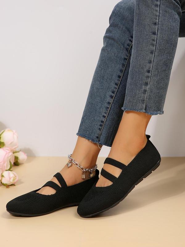 Women's Simple Plain Color Flat Flats, Casual Comfortable Versatile Shoes, Fashionable Round toe Breathable Flat Shoes