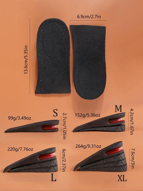 1 Pair Simple Height Increase Half Pad Shoes Insole, Air Cushion Heightening Insole for Women & Men, Anti-skid Comfortable Shoes Insert for Shoes Daily Use