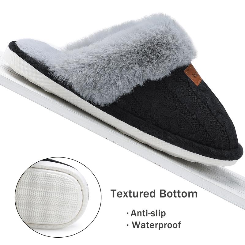 NineCiFun Women's Slippers Memory Foam House Slippers Fuzzy Scuffs Indoor Outdoor Home Shoes Warm Non-slip Slippers Girl Footwear