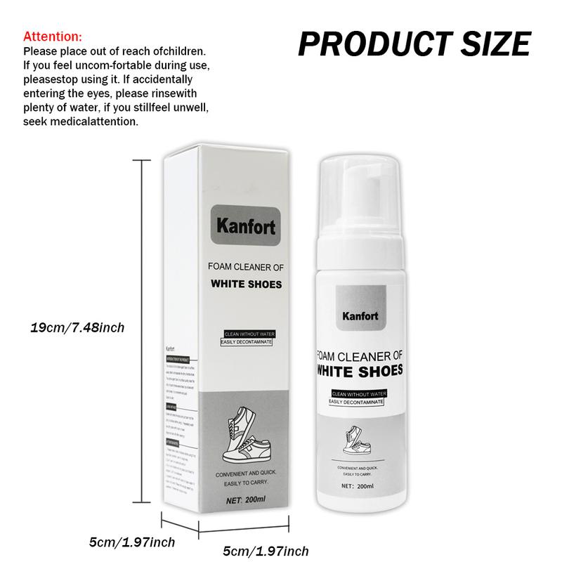 Professional White Shoes Cleaner Foam - Effortless Cleaning For Spotless Sneakers - Gentle On All Shoe Materials - For Tennis Shoes, Running Shoes, Casual Sneakers, High-Top Shoes, Low-Top Shoes - Long-Lasting Freshness And Easy Application white shoe