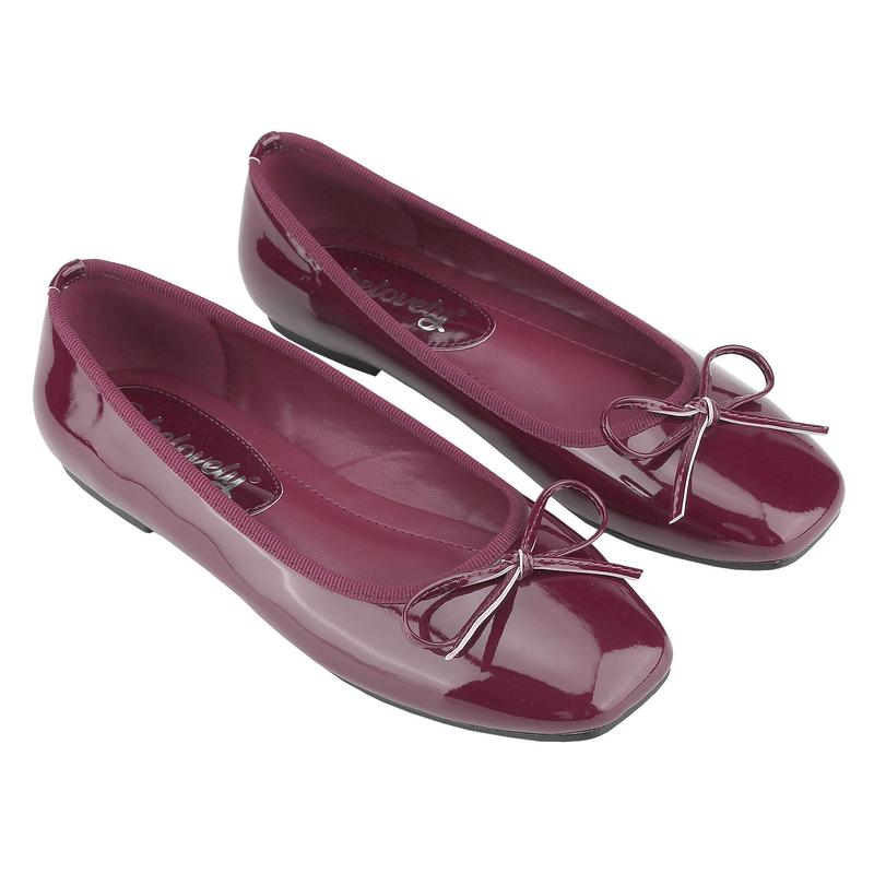 Belovely Women's Ballet Flats with Bowknot Decoration | Elegant & Classy Doll-Inspired Comfort Coquette Shoes for Walking 