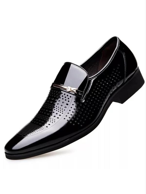 Men's Business Solid Color Slip on Dress Shoes, 1 Pair Fashionable Comfortable Formal Shoes for Work Office, Perfect Semi-formal Shoes for Men for Daily Wear