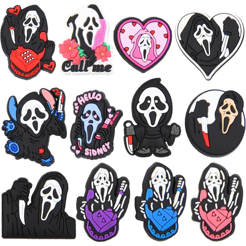 Pack of Skull Shoe Charms Halloween Horror Shoes Decoration Charms for Party Favor