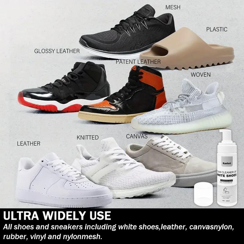 Professional White Shoes Cleaner Foam - Effortless Cleaning For Spotless Sneakers - Gentle On All Shoe Materials - For Tennis Shoes, Running Shoes, Casual Sneakers, High-Top Shoes, Low-Top Shoes - Long-Lasting Freshness And Easy Application white shoe