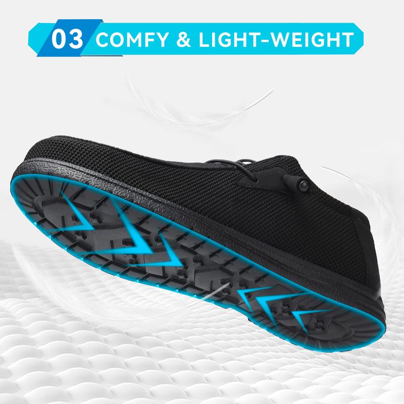 Men's Steel Toe Work Safety Shoes Pressure Resistant Anti-Stabbing Light Comfotable Industrial Safety Sneakers