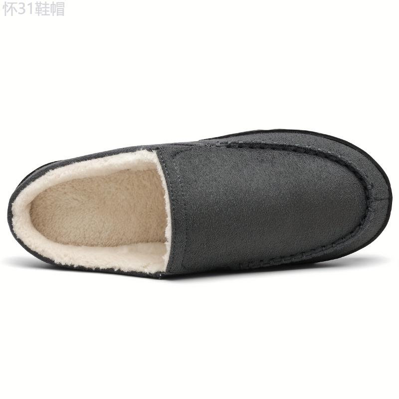 Ultra-Soft Cozy Moccasin Slippers - Men's Lightweight Anti-Skid Slip-On Shoes with Fuzzy Lining for Indoor Walking, Autumn and Winter - Warm, Breathable, and Comfortable House Shoes for Cold Weather Boy Footwear Walkin Walking Shoes Flipflop casual slide