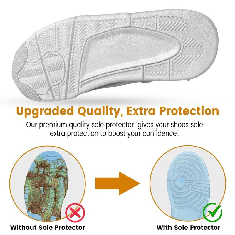 Sole Protector Cover Shoe protector Sneaker cleaner Sneaker cleaning kit for Sneakers, Clear invisible Pairamedics Footwear Insoles shoe cleaner dirt repellent Comfort athletic shoes scuff remover heel drag Designer Sole covers Sole Guard