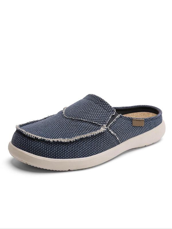 Men's Casual Solid Color Slip-on Mules, Lightweight Breathable Comfortable Non-slip Flat Shoes, Fashionable Shoes for Daily Wear