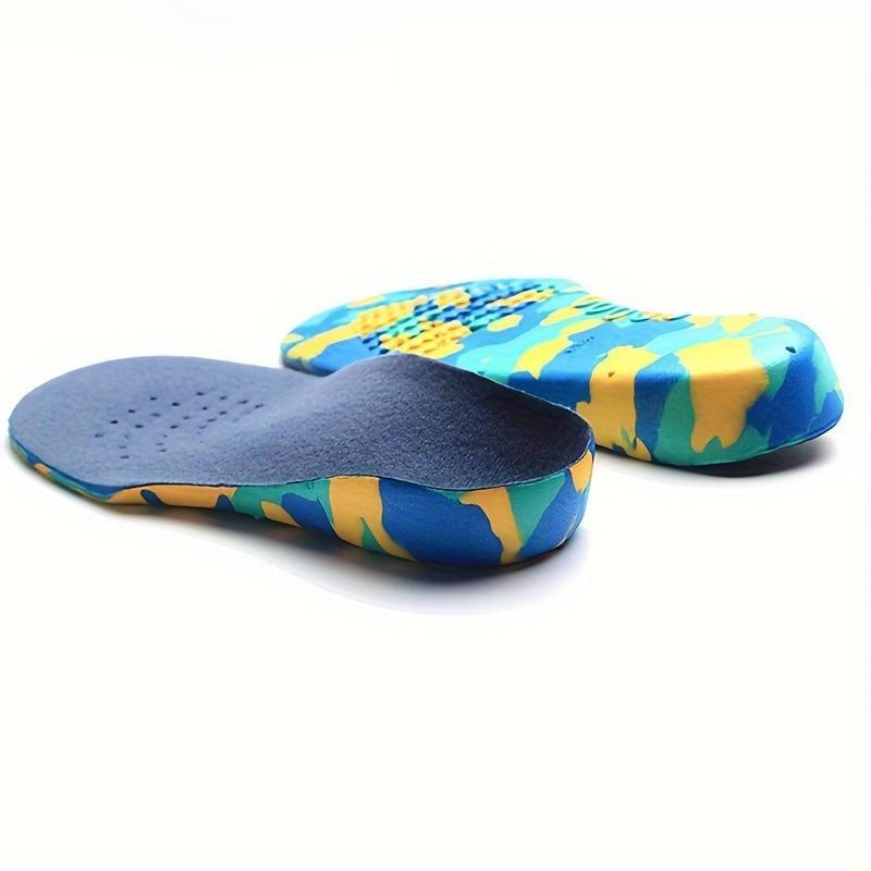 1-12 Years Kids Breathable Insoles With Arch Support, 1 Pair Running Insert Deodorant Breathable Cushion For Feet Sneakers Soles Pads