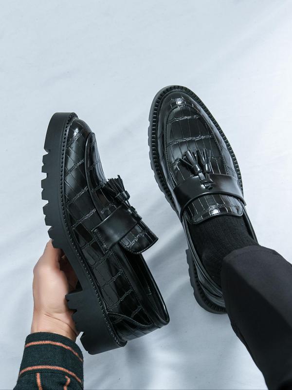 Men's Fashionable Tassel Decorated Slip on Dress Shoes, Casual Comfortable Pointed Toe Shoes for Daily Wear, Fashion Shoes for Party, Daily Clothing Decor