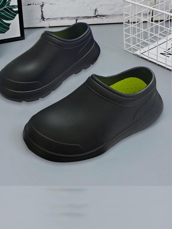 Women's Waterproof Non-slip Simple Clogs, Casual Solid Minimalist Round Toe Shoes, Summer 2024 Trendy Classic Anti-slip Clogs for Daily Used