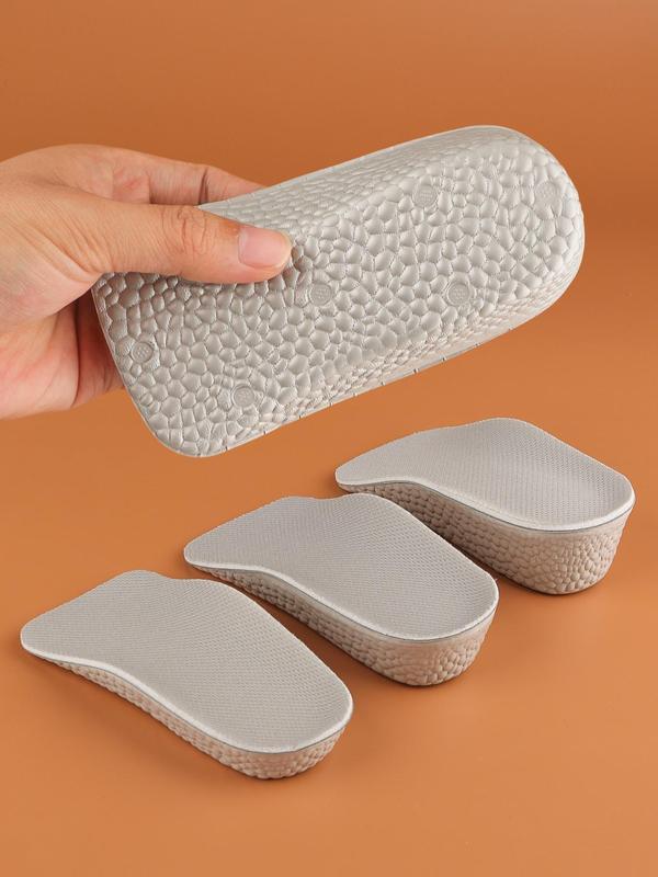 1 Pair Solid Color Shoe Insoles, Heightening Insoles, Half Insoles, Heel Insoles, Arch Support, Shock Absorbing Insoles, Casual Heel Cushion for Women & Men