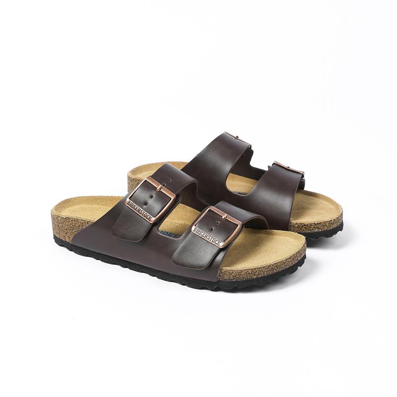 Birkenstocks Open Toe Sandals – Genuine Leather Unisex Retro Open Toe Sandals, Casual Outerwear Style, Classic Comfort Sandals