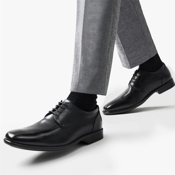 Bruno Marc Men's Classic Cuban Heel Lace-Up Oxford Round Toe Dress Shoes with Comfortable Leather Lining and Soft Latex Insole