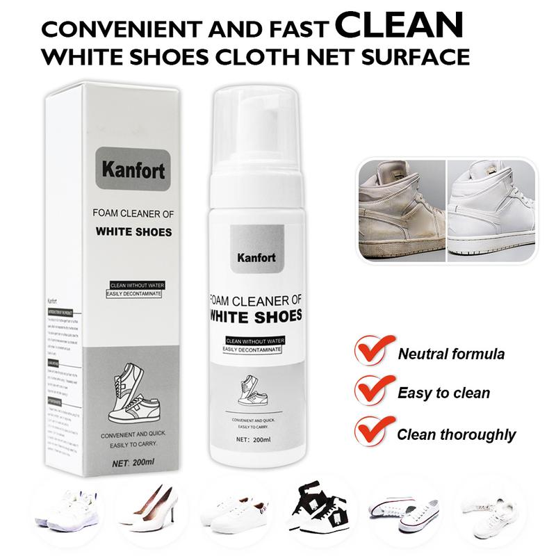 Professional White Shoes Cleaner Foam - Effortless Cleaning For Spotless Sneakers - Gentle On All Shoe Materials - For Tennis Shoes, Running Shoes, Casual Sneakers, High-Top Shoes, Low-Top Shoes - Long-Lasting Freshness And Easy Application white shoe