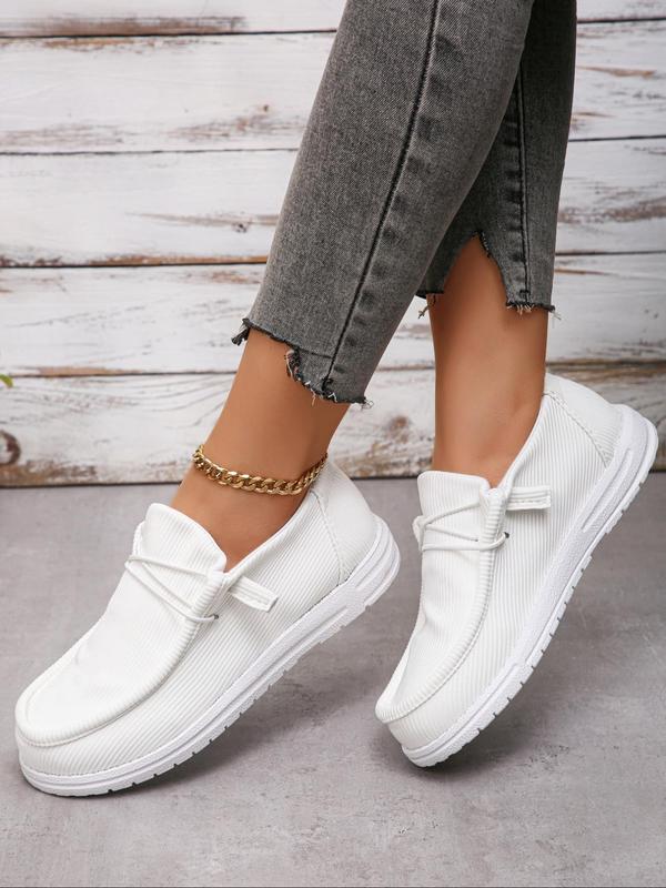 Women's Fashionable Lace Up Low Top Sneakers, Casual Comfortable Breathable Sports Shoes, Female All-match Round Toe Shoes for Daily Wear