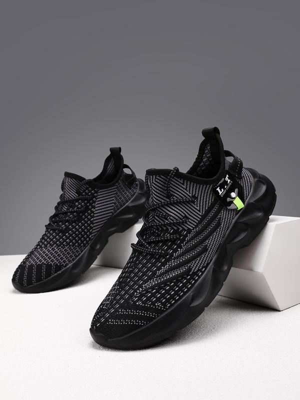 Men's Fashionable Lace Up Low Top Sneakers, Casual Breathable Lightweight Running Shoes for Men, Male All-match Round Toe Sports  Fall Shoes for Daily Wear