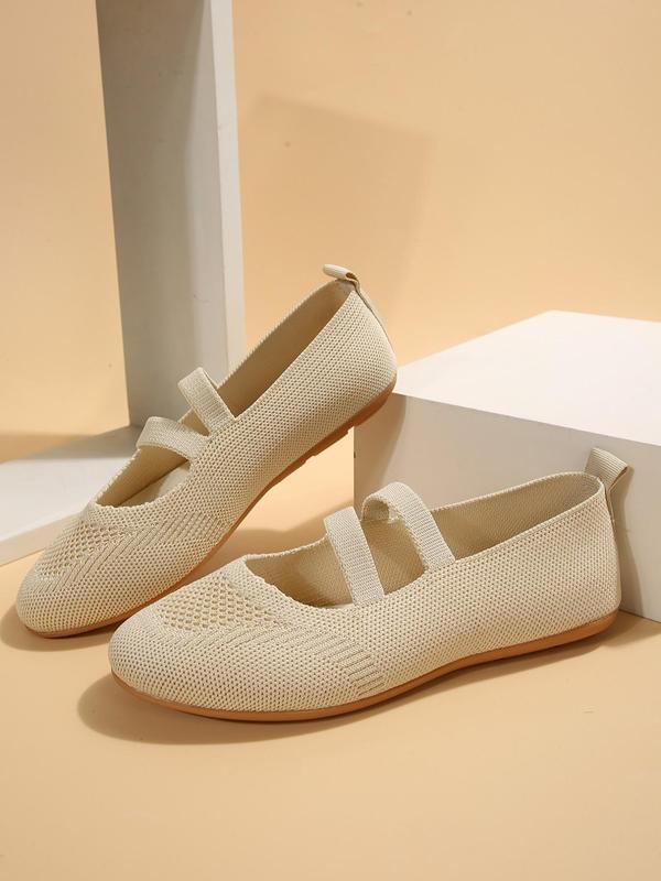 Women's Simple Plain Color Flat Flats, Casual Comfortable Versatile Shoes, Fashionable Round toe Breathable Flat Shoes