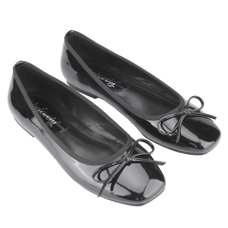 Belovely Women's Ballet Flats with Bowknot Decoration | Elegant & Classy Doll-Inspired Comfort Coquette Shoes for Walking 