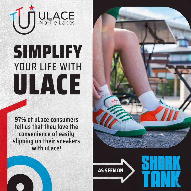 uLace Classic No-Tie Shoelaces: Stretchy, Easy-to-Install Elastic Laces for Sneakers - Set of 14 Footwear Comfort