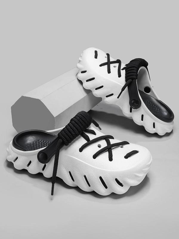 Men's Cute Hollow Out Design Clogs, Casual Comfortable Breathable Non-slip Clogs, Fashionable Shoes for Summer Beach Vacation