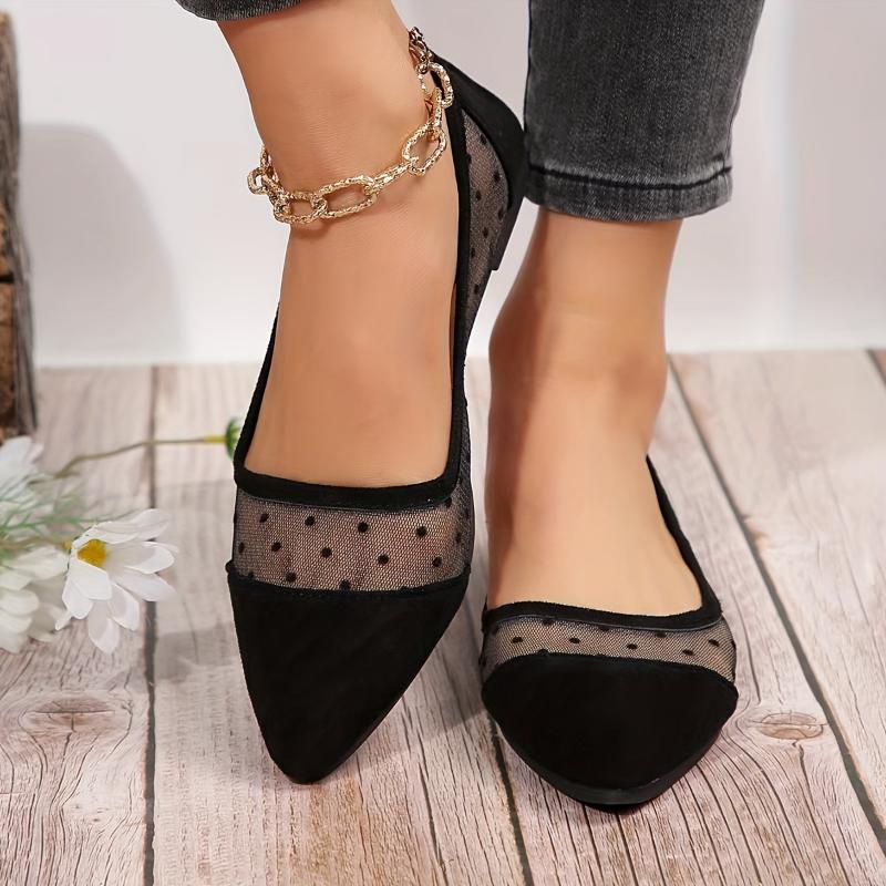 Women's Breathable Mesh Pointed Toe Slip-On Flats