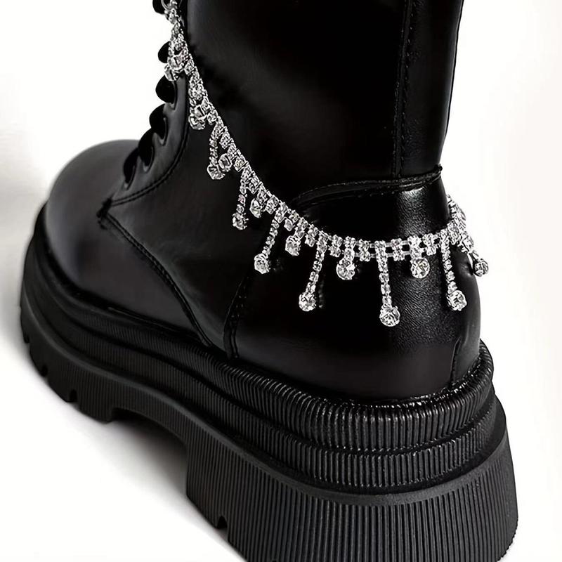 Rhinestone Chain Shoes Decoration, 2 Counts Exquisite Shoes Chain, Fashionable Shoes Accessories for Women & Girls, Shoes Decorations for Boots & Sneakers