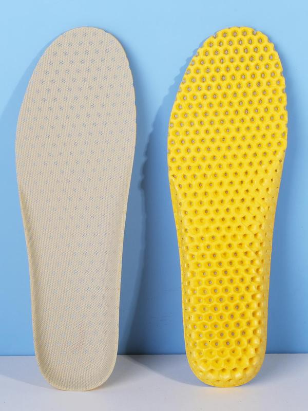 1 Pair Breathable Anti-odor Memory Foam Insoles, Shock-Absorbing Cushioning Sports Insoles For Men & Women