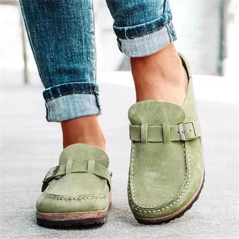 Womens Clogs Cow Suede Soft Footbed Unisex for Men Women Cork Clog Antislip Sole Slippers Mules Sandals with Adjustable Buckle Footwear Shoe