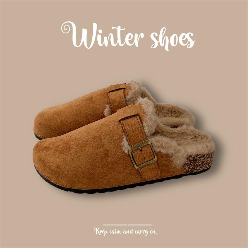 2024 Autumn Winter Women's Warm Fuzzy Clogs - Cozy Indoor Outdoor Slip-On Shoes