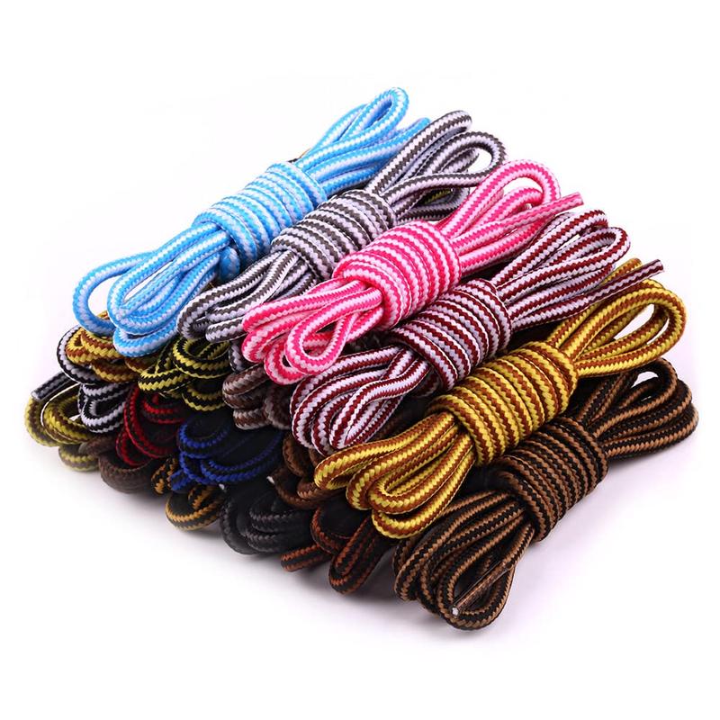 GEN BIGBOTTLE 2 Pairs 55' (140cm) Heavy Duty Work Boot Laces Round Shoe Laces for Athletic Running Hiking Sneakers Shoe Shoelaces Strings