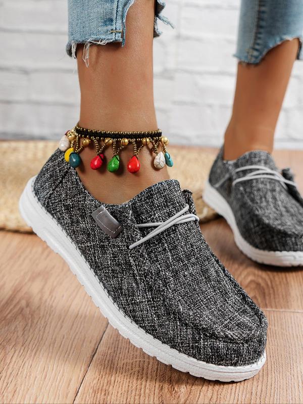 Women's Simple Lace Up Low Top Loafers, Casual Comfortable Breathable Flat Shoes As Girlfriend Gifts, Fashion Summer 2024 Walking Shoes for Back To School, Fall Outfits, Fall Freshness Fall Fall Outfits