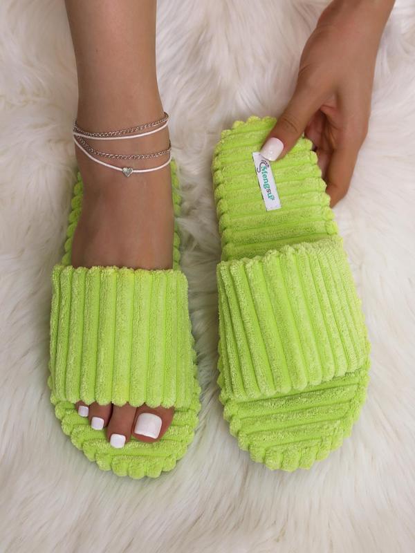 Solid Color Soft Thick Sole Slippers for Women, Girls Birthday Gift, Casual Comfortable Home Slippers for Indoor and Outdoor Wear, Basic Home Slippers