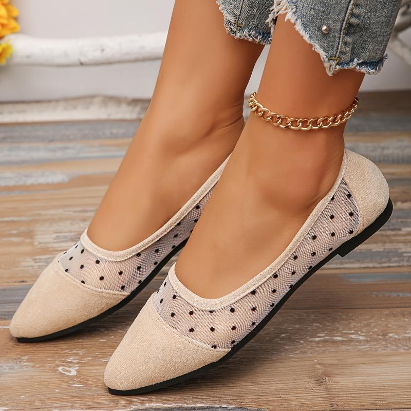 Women's Breathable Mesh Pointed Toe Slip-On Flats