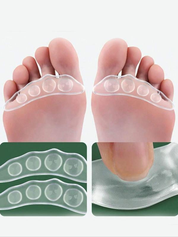 Women's Casual Non-slip Forefoot Pads, 1 Pair Transparent Soft Forefoot Pads for High Heels, Self-adhesive Shoes Inserts for Daily Use