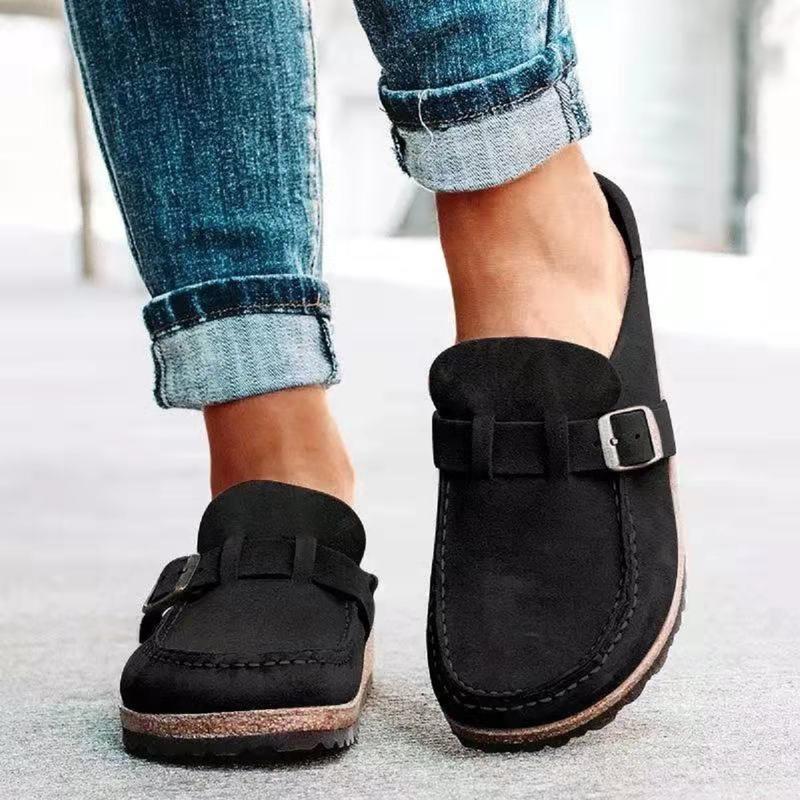 Womens Clogs Cow Suede Soft Footbed Unisex for Men Women Cork Clog Antislip Sole Slippers Mules Sandals with Adjustable Buckle Footwear Shoe