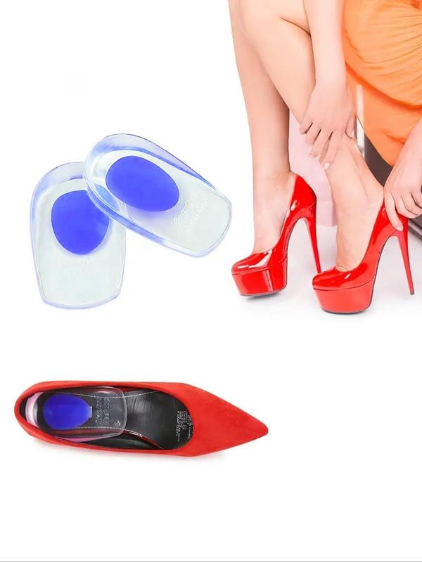 Unisex Silicone Shoes Insert Pads, 2pcs set Comfort Soft Shockproof Heel Insoles for Pain Relief, Footwear Accessories for Foot Care for Daily Use