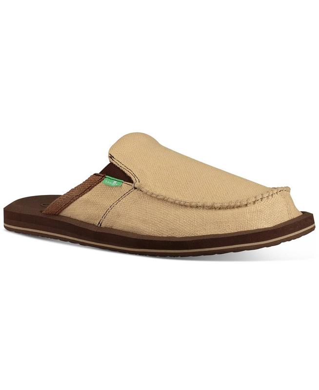 Sanuk Men's Tan Cotton You Got My Back III Loafers