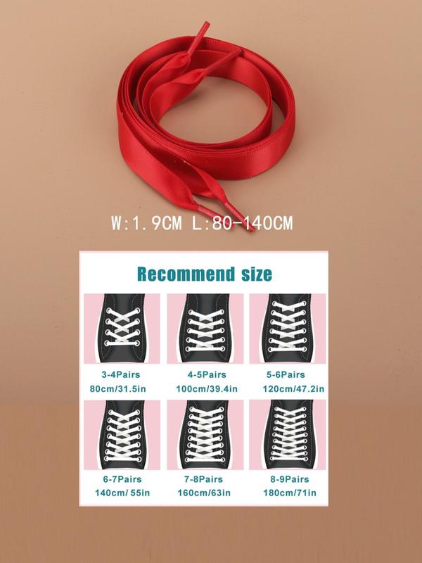 1 Pair Wide 2cm Shoe Laces, Plain Polyester Shoes Laces for Skate Shoes Sneakers