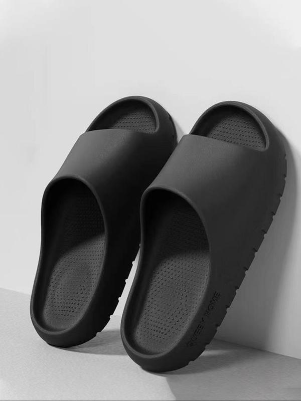 Men's Casual Plain Soft Slippers, Non-slip Comfortable Shower Slippers, Slippers for Indoor & Outdoor Use for All Seasons Back To School, Birthday Gifts